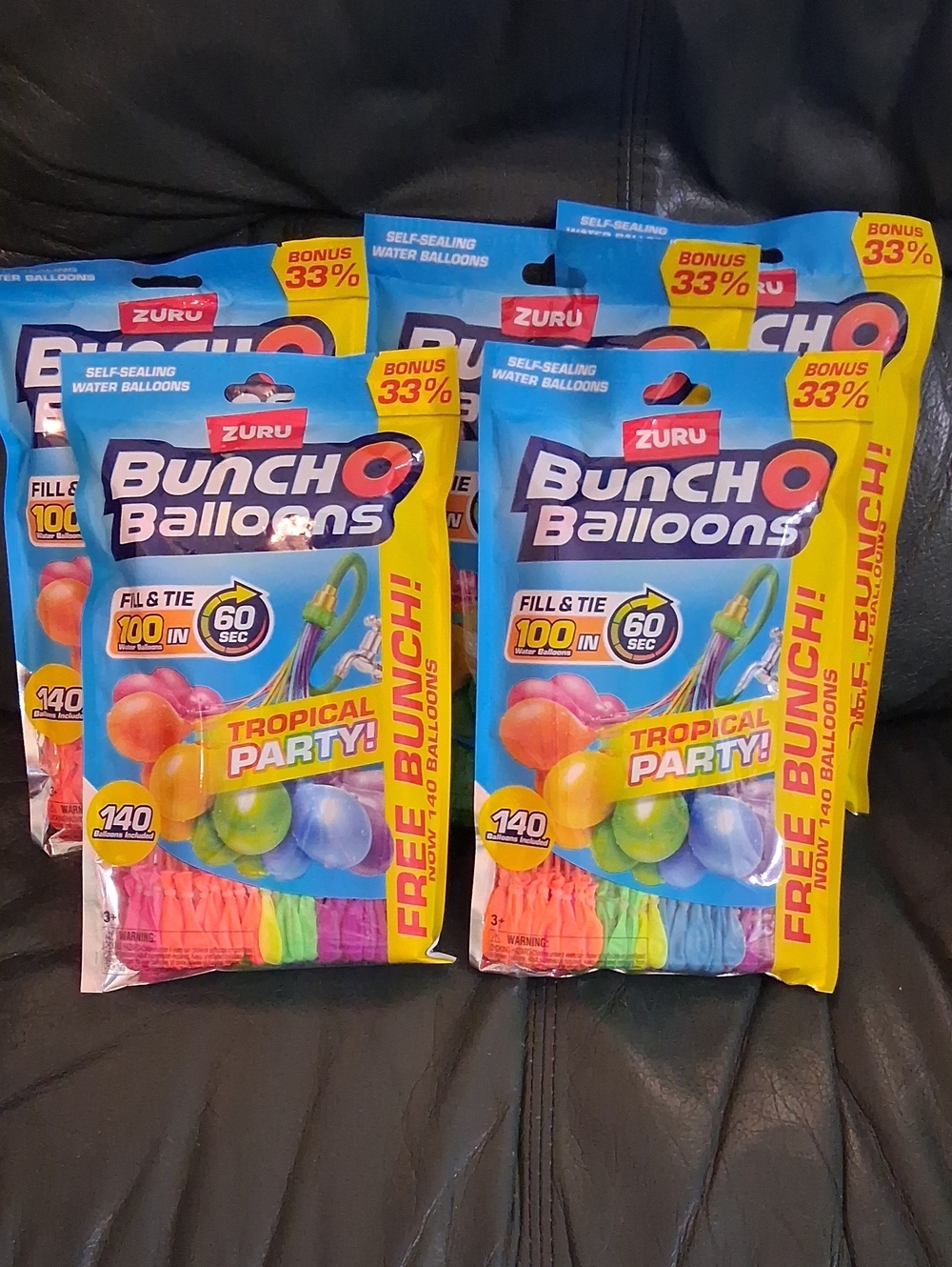 ZURU Bunch O Balloons Tropical Party Water Balloons - Multicolor. NWT. (5 Packs)